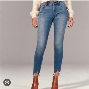Abercrombie & Fitch Distressed Blue Skinny Jeans